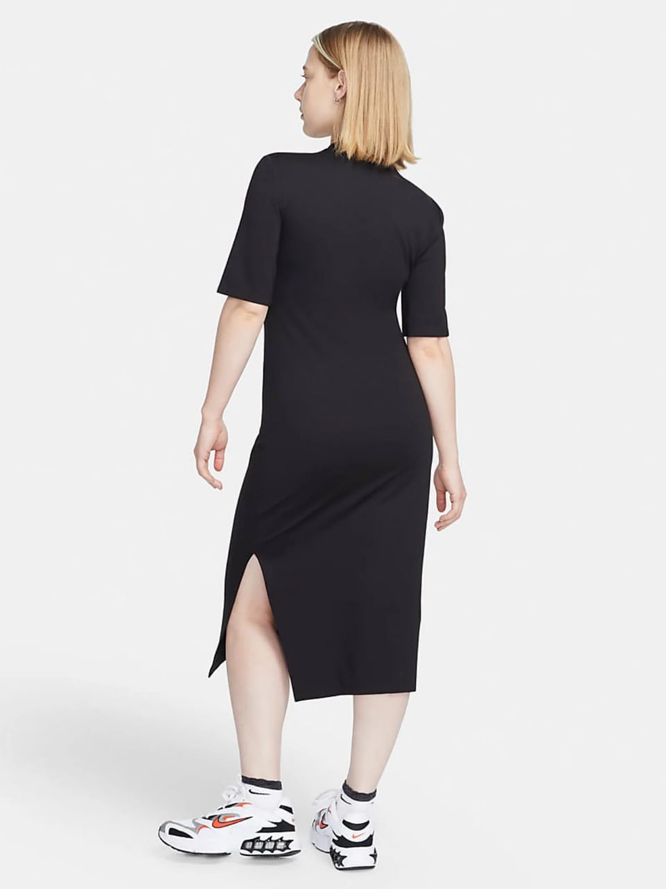Платье женское Nike W NSW ESSNTL MIDI DRESS черное DV7878-010 изображение 3