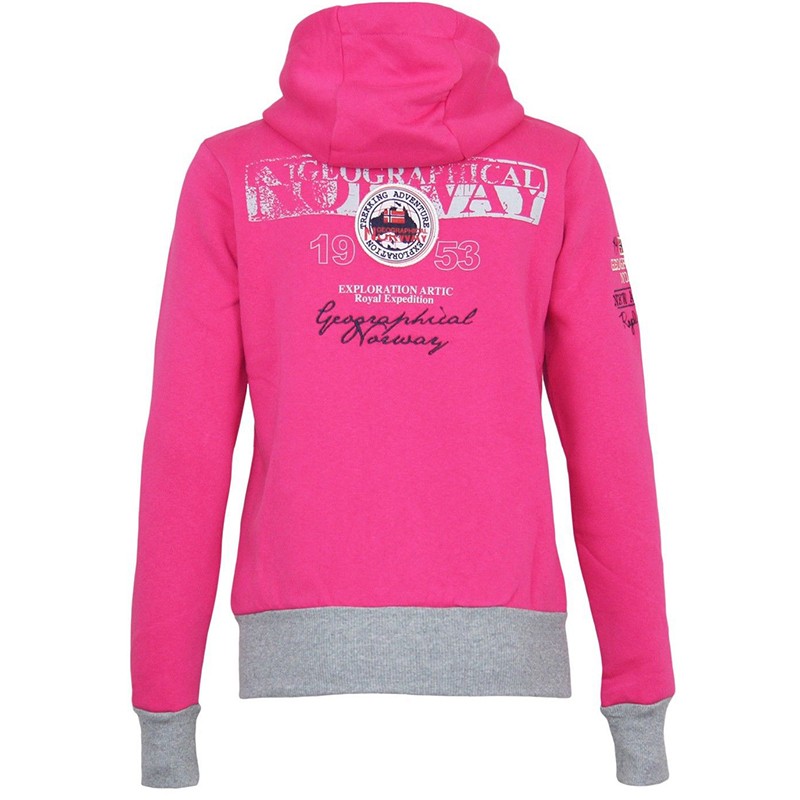 Толстовка женская Geographical Norway розовая SP638F-600 — фото 2 — Sport City Толстовка женская Geographical Norway розовая SP638F-600 — фото 2