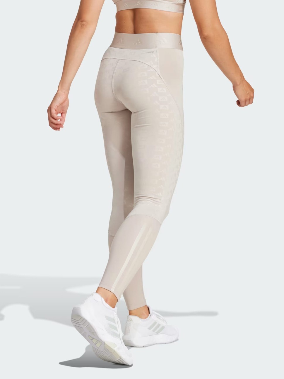 Легінси жіночі Adidas HYGLM 1/1 L Q4 бежеві IK5499 — фото 3