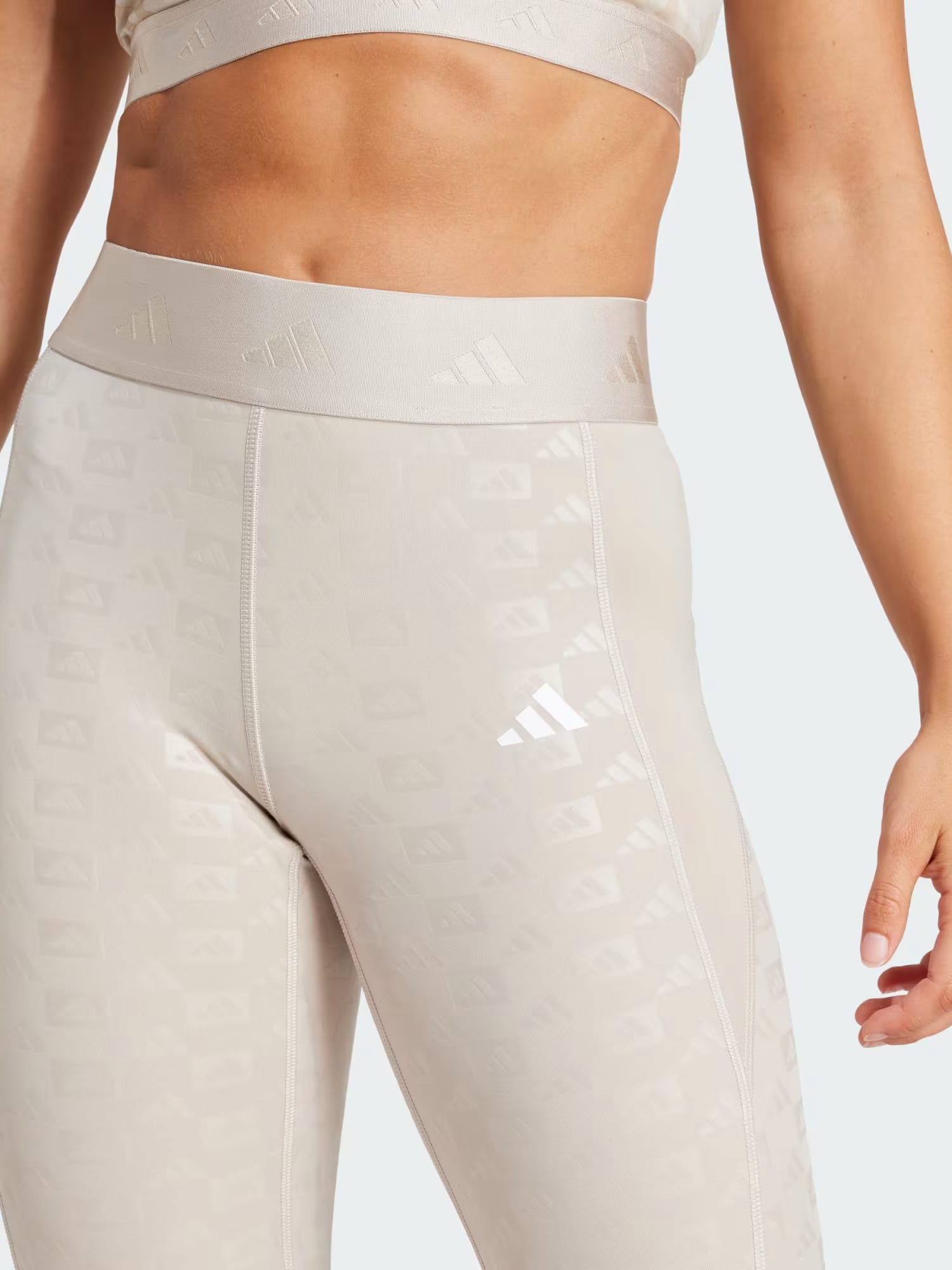 Легінси жіночі Adidas HYGLM 1/1 L Q4 бежеві IK5499 изображение 6