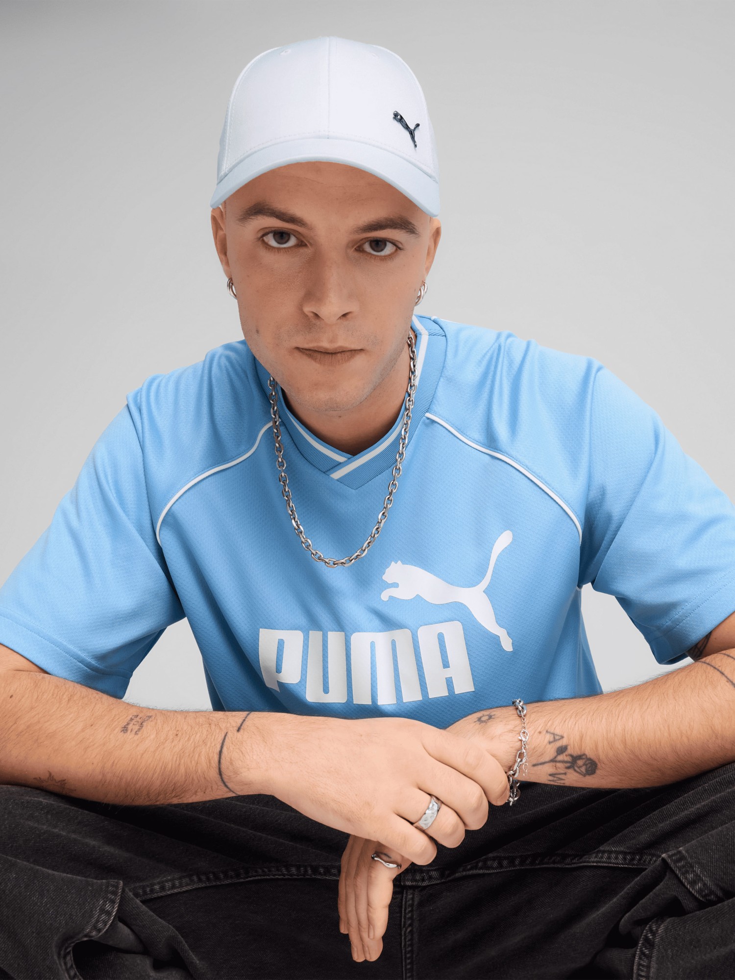 Бейсболка  Puma ESS METAL PUMA CAT BB Cap белая 02599407 изображение 4
