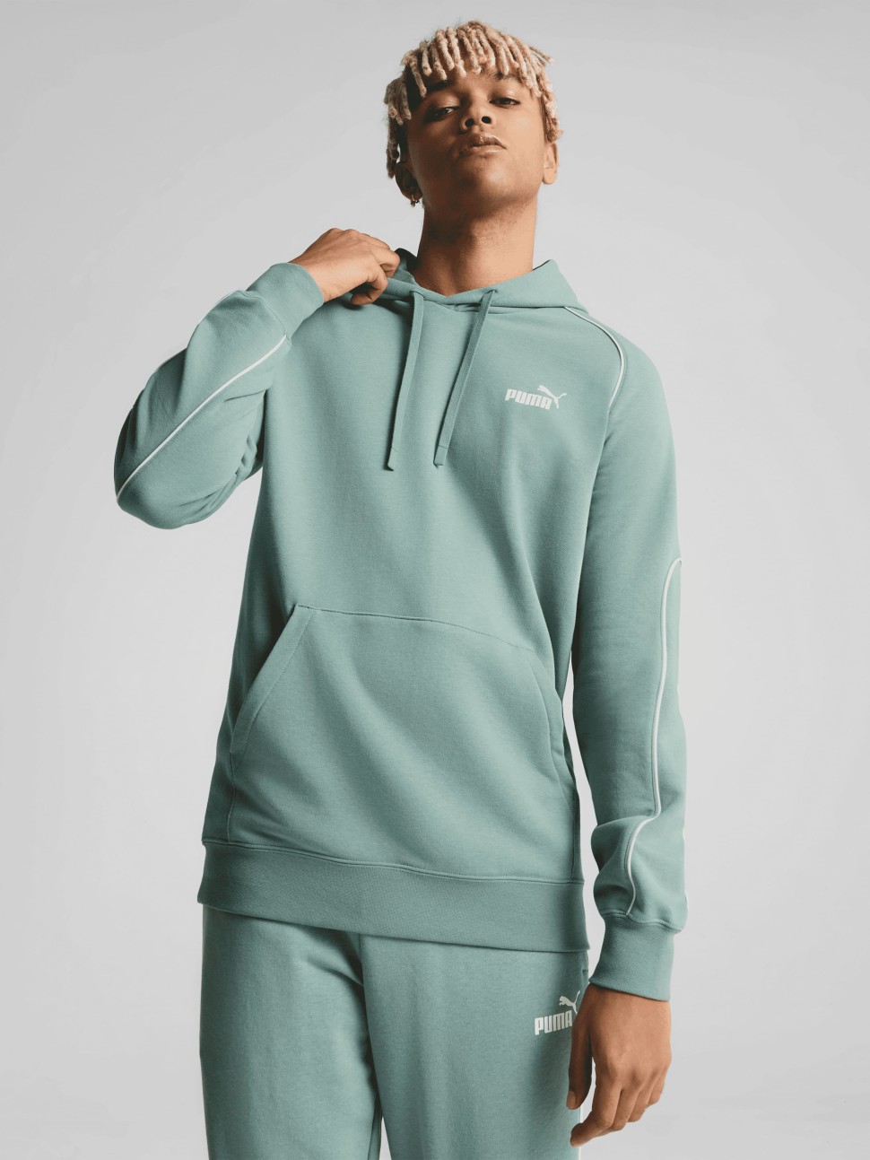 Толстовка чоловіча Puma SPORT Hoodie зелена 68461930 — фото 2