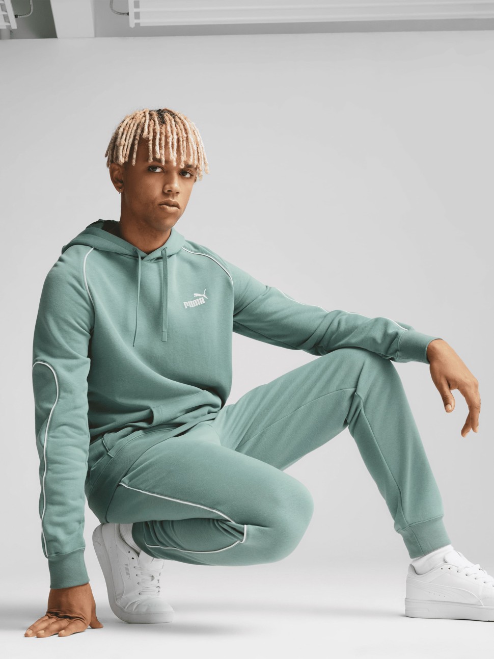 Толстовка чоловіча Puma SPORT Hoodie зелена 68461930 — фото 6