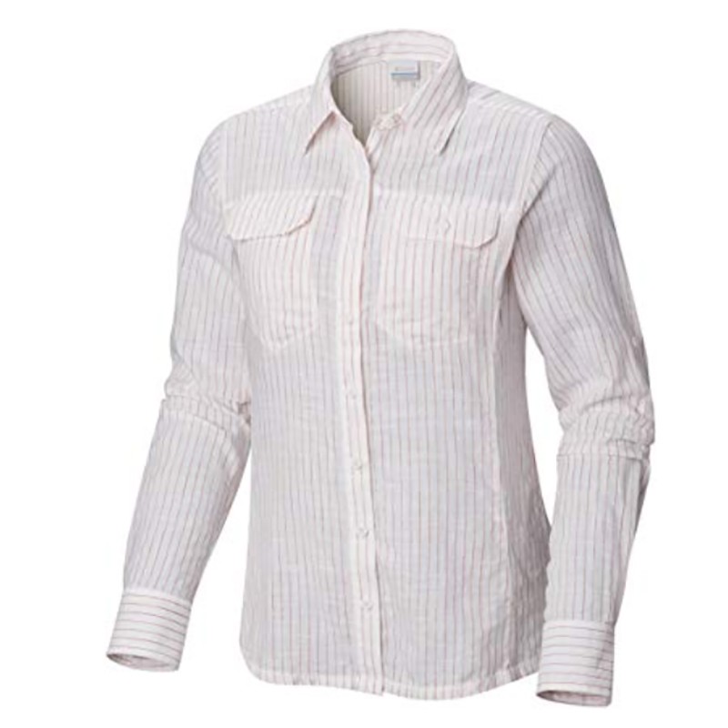 Рубашка женская Columbia Camp Henry™ Long Sleeve Shirt розовая 1450321-549 — фото 1