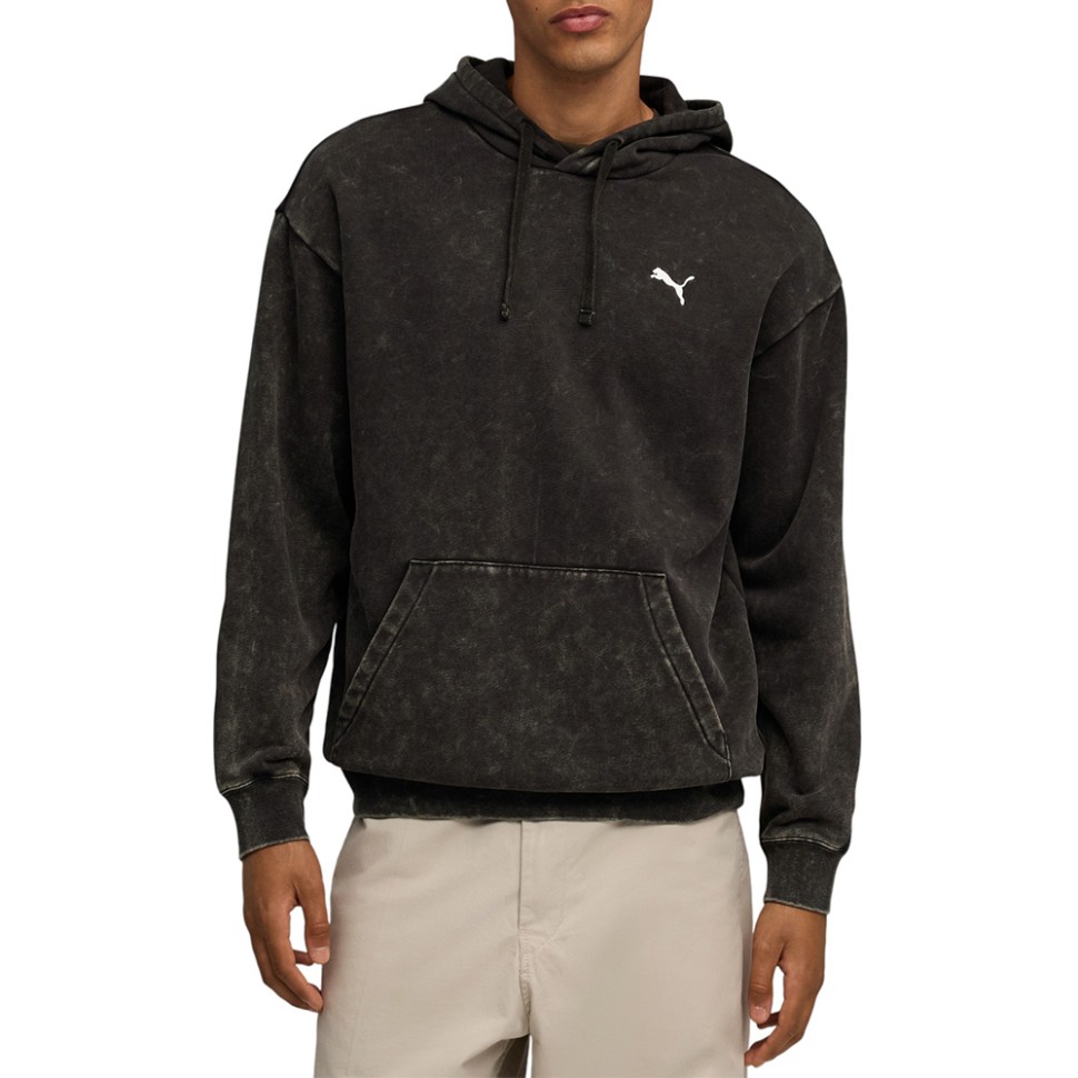 Толстовка чоловіча Puma ESS ELEVATED Wash Hoodie чорна 68804901 — фото 1
