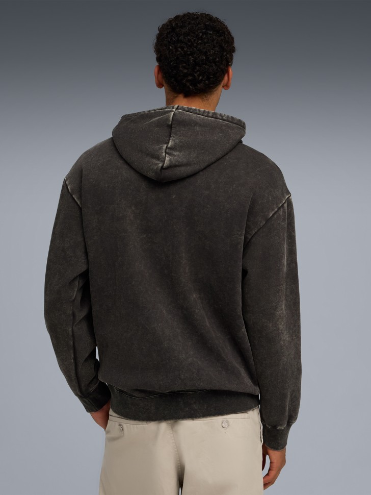 Толстовка чоловіча Puma ESS ELEVATED Wash Hoodie чорна 68804901 изображение 3