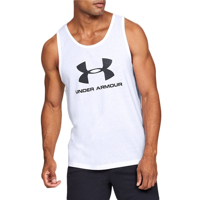 Майка мужская Under Armour Ua Sportstyle Logo Tank белая 1329589-101 изображение 1