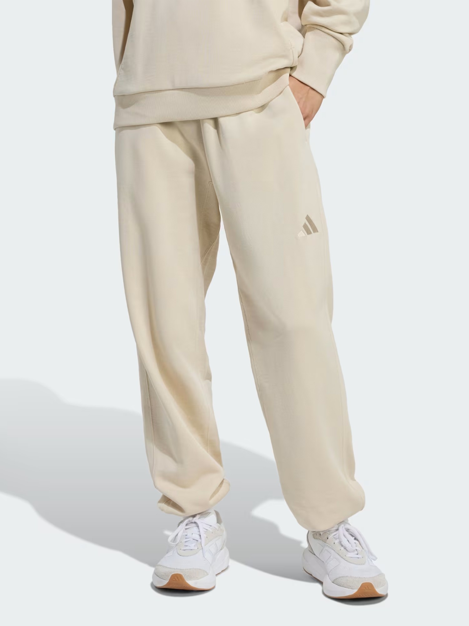 Брюки женские Adidas W ALL SZN FT PT бежевые JY7788 изображение 2