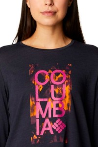 Футболка с длинным рукавом женская Columbia Trek™ Relaxed LS Tee темно-синяя 1960011-472 изображение 4
