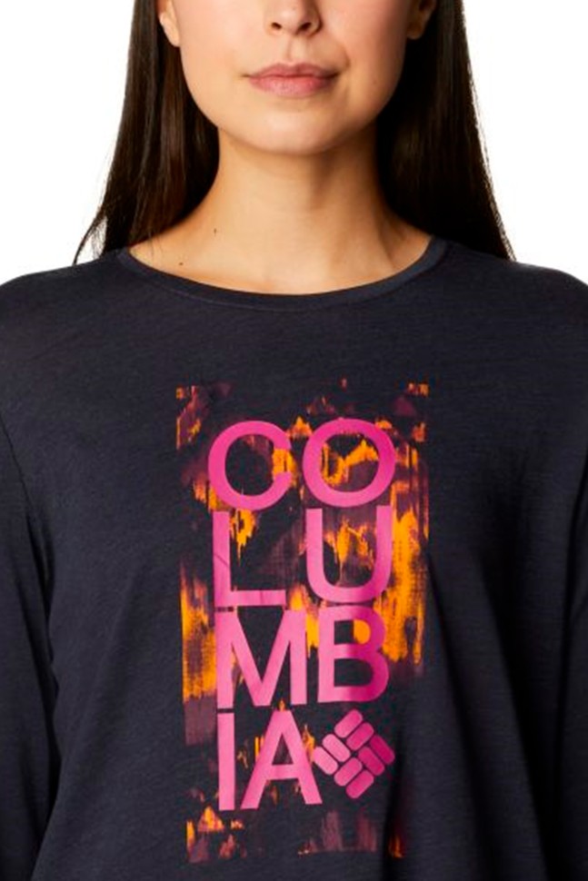 Футболка с длинным рукавом женская Columbia Trek™ Relaxed LS Tee темно-синяя 1960011-472 изображение 4