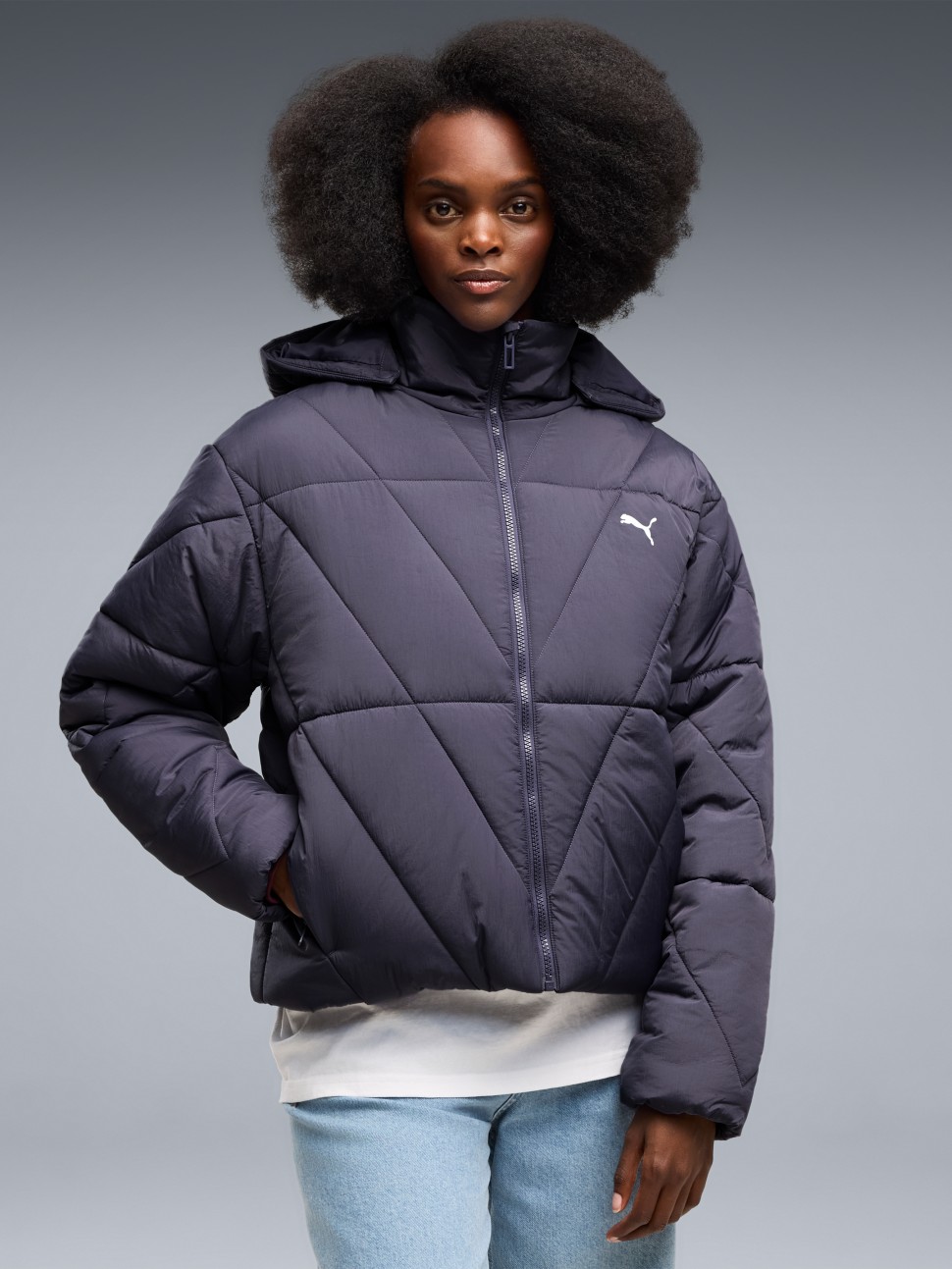 Women's jacket Puma Quilted Puffer Jacket W navy blue 69456835 — photo 2 — Sport City Women's jacket Puma Quilted Puffer Jacket W navy blue 69456835 — photo 2