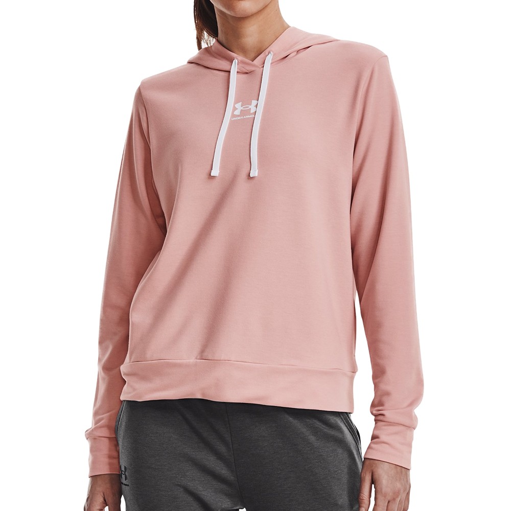 Толстовка жіноча Under Armour Rival Terry Hoodie рожева 1369855-676 изображение 1