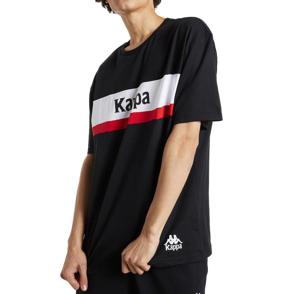 Футболка мужская Kappa T-shirt черная 113360-99 — Sport City Футболка мужская Kappa T-shirt черная 113360-99