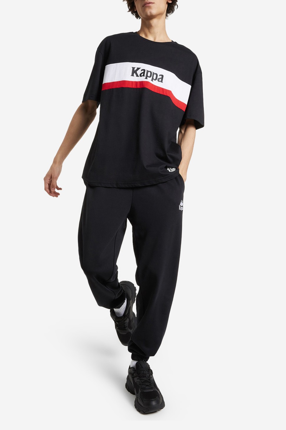 Футболка мужская Kappa T-shirt черная 113360-99 — фото 4 — Sport City Футболка мужская Kappa T-shirt черная 113360-99 — фото 4