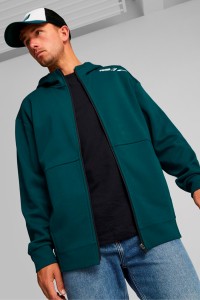 Толстовка мужская Puma RAD/CAL Full-Zip Hoodie зеленая 84978024 изображение 2