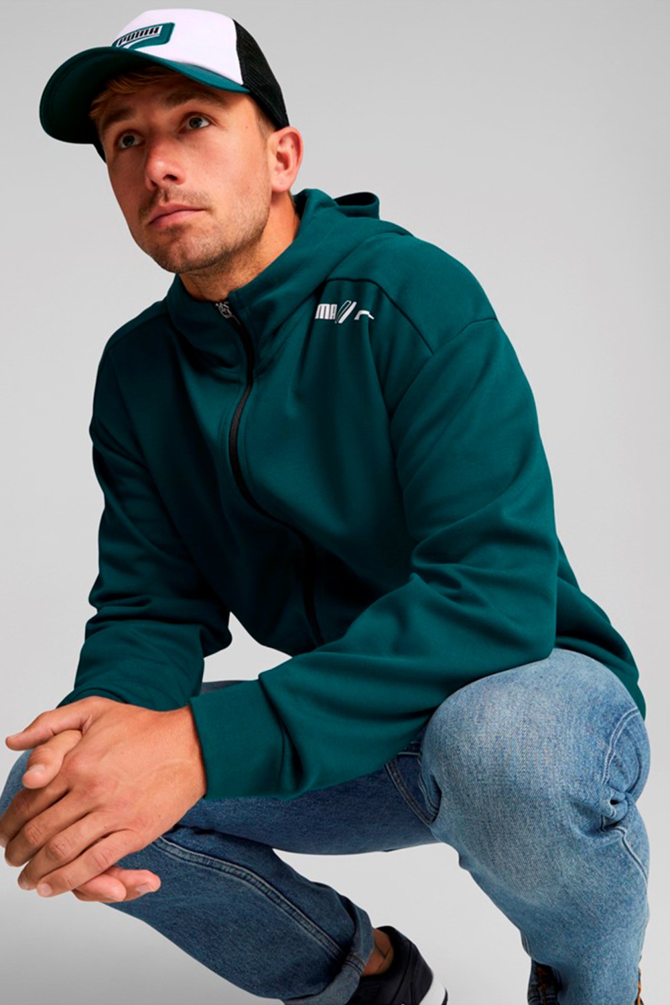 Толстовка чоловіча Puma RAD/CAL Full-Zip Hoodie зелена 84978024 — фото 6