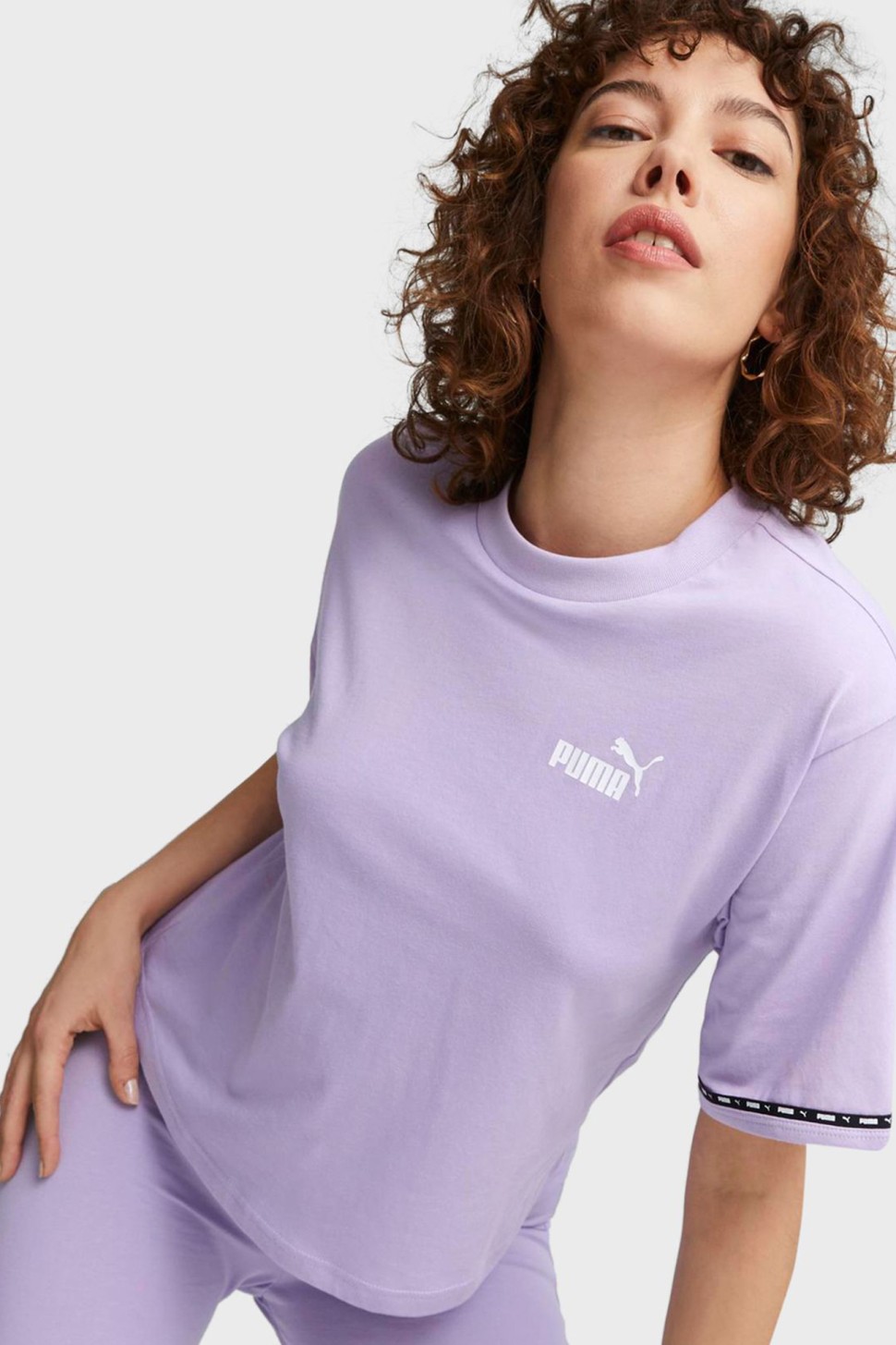 Футболка жіноча Puma PUMA POWER Tape Tee фіолетова 67362625 — фото 3