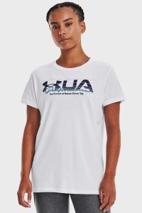 Футболка женская Under Armour UA VINTAGE PERFORMANCE SS белая 1376748-100 изображение 2