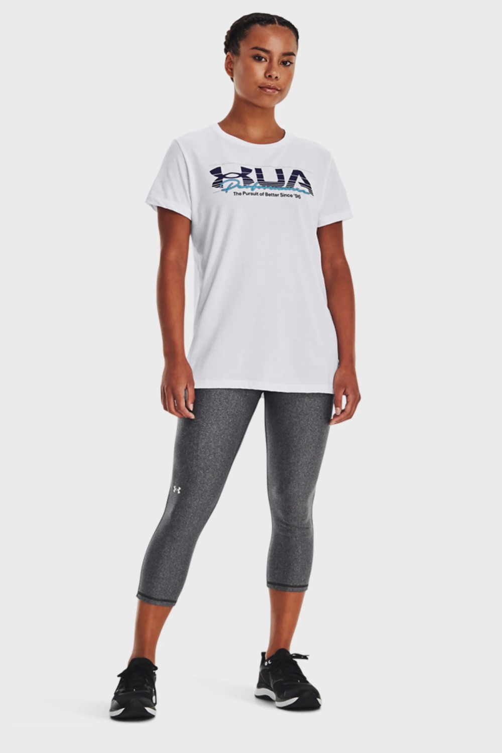 Футболка женская Under Armour UA VINTAGE PERFORMANCE SS белая 1376748-100 изображение 3