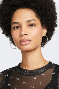 Футболка женская Nike W NSW AIR AOP MESH SS CROP TOP черная DV8245-010 изображение 5