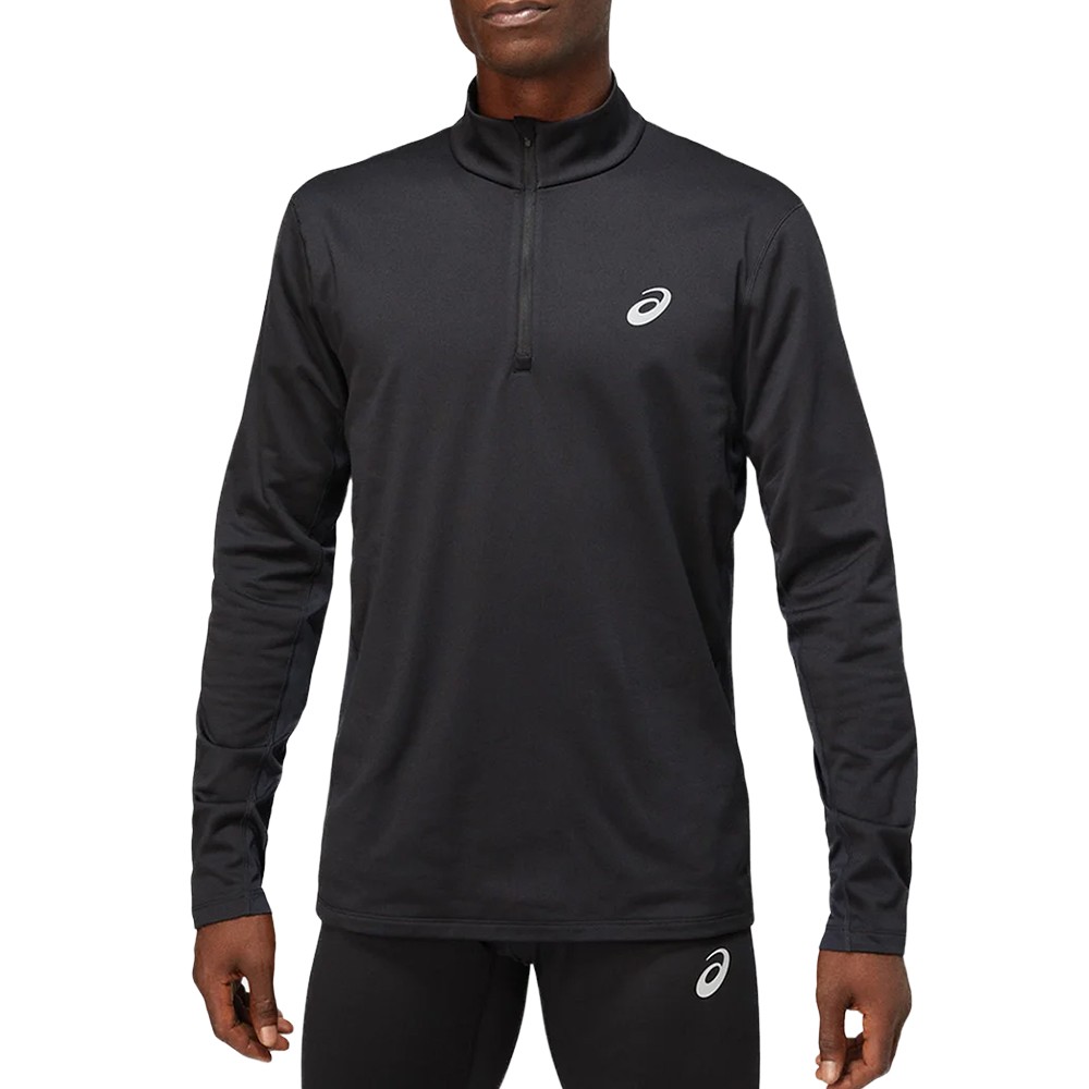 Футболка мужская Asics CORE LS 1/2 ZIP WINTER TOP черная 2011C347-001