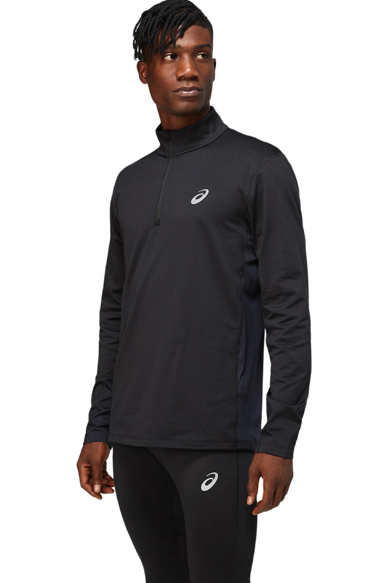 Футболка мужская Asics CORE LS 1/2 ZIP WINTER TOP черная 2011C347-001 изображение 3