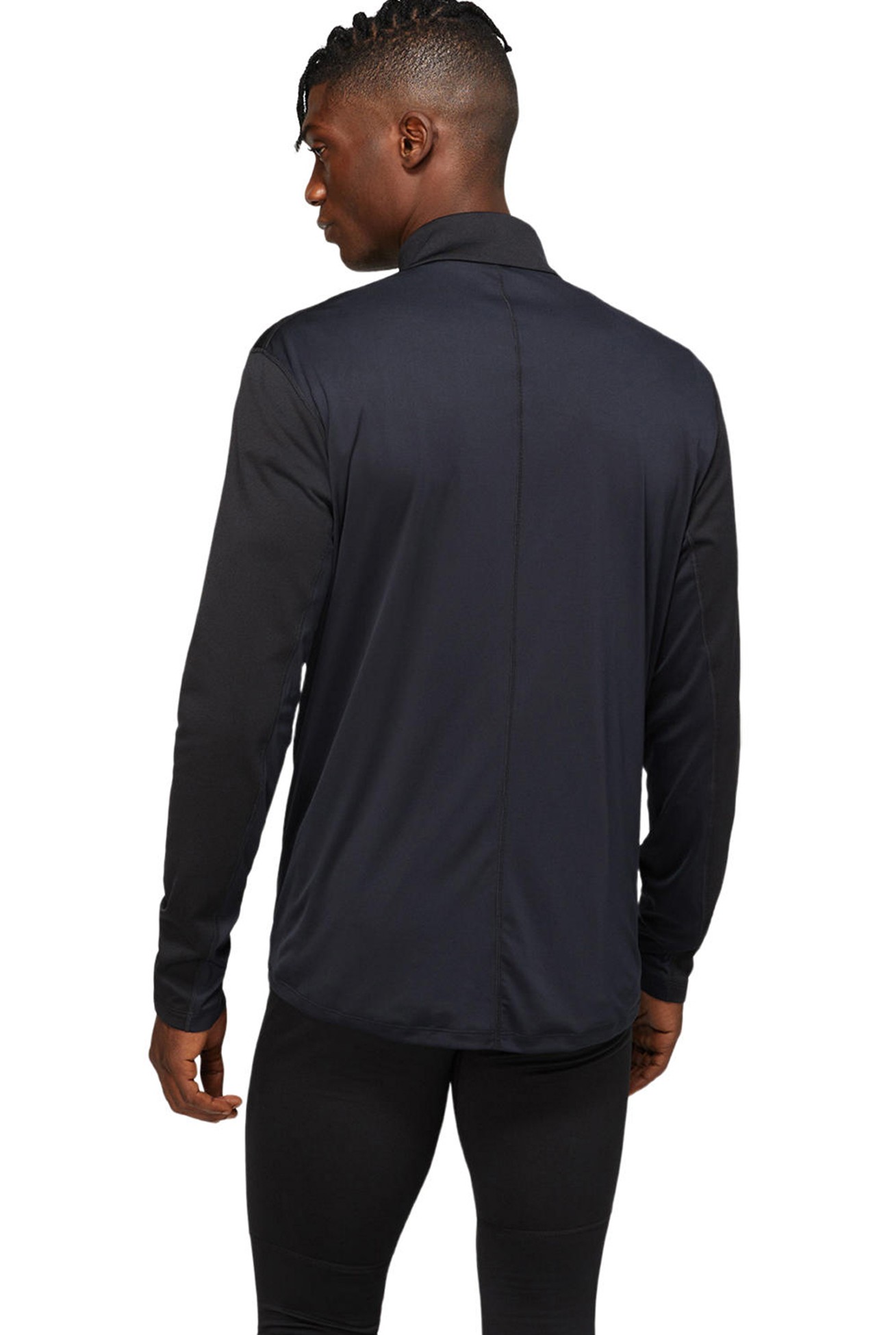Футболка мужская Asics CORE LS 1/2 ZIP WINTER TOP черная 2011C347-001 изображение 4