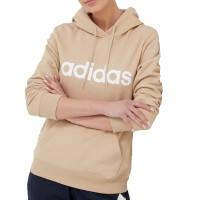 Толстовка женская Adidas W LIN FT HD бежевая IS2083 изображение 1
