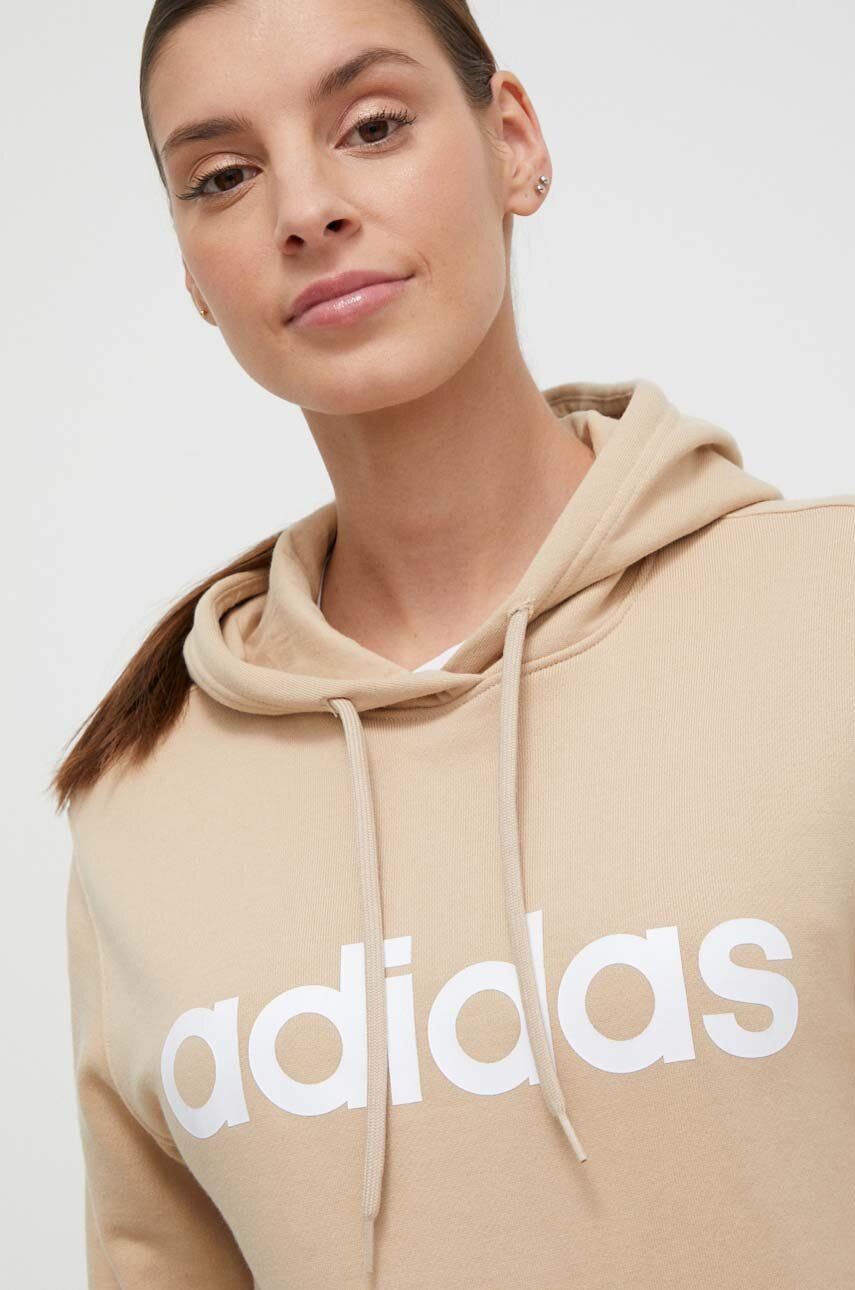 Толстовка жіноча Adidas W LIN FT HD бежева IS2083 — фото 5