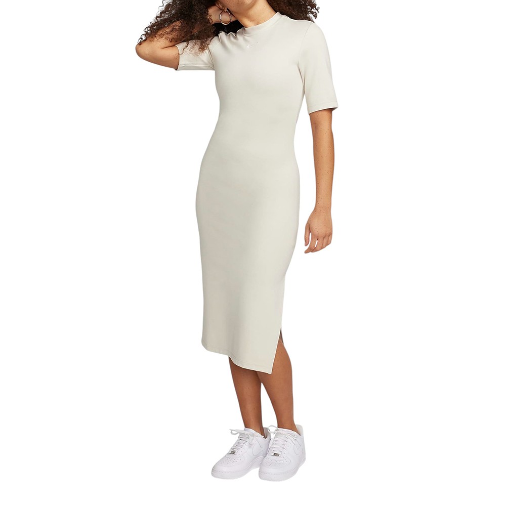 Платье женское Nike W NSW ESSNTL MIDI DRESS бежевое DV7878-104