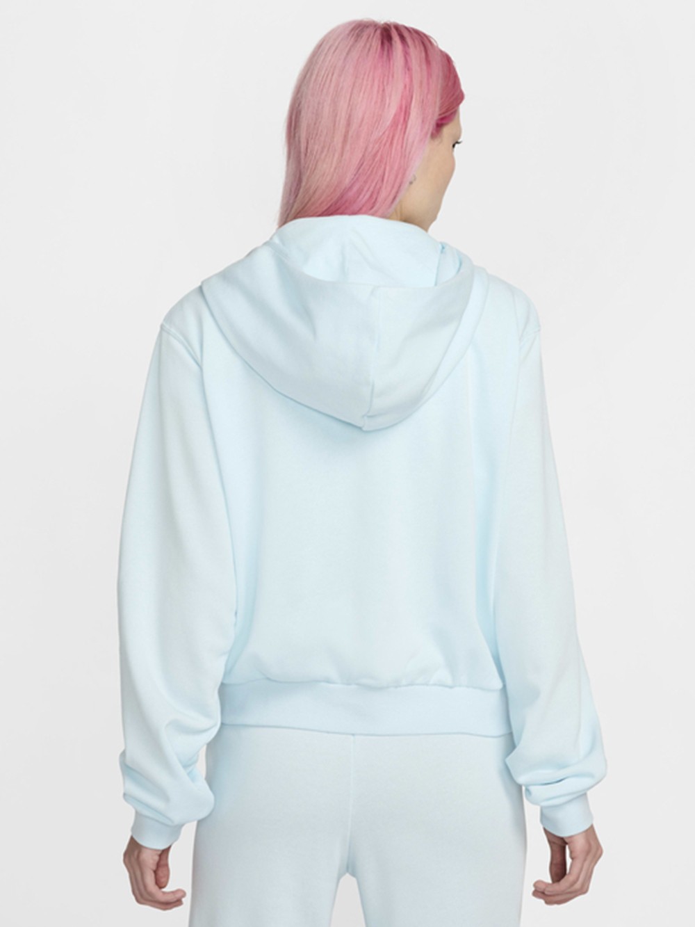 Толстовка женская Nike W NSW NK CHLL FT FZ HDY голубая FN2415-474 изображение 3