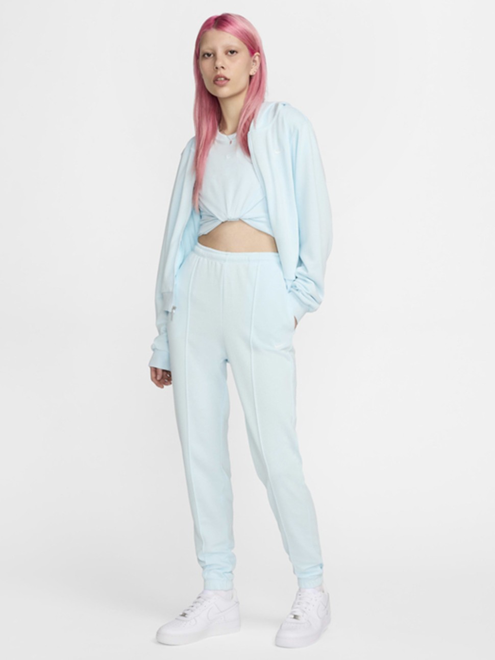 Толстовка жіноча Nike W NSW NK CHLL FT FZ HDY блакитна FN2415-474 — фото 7