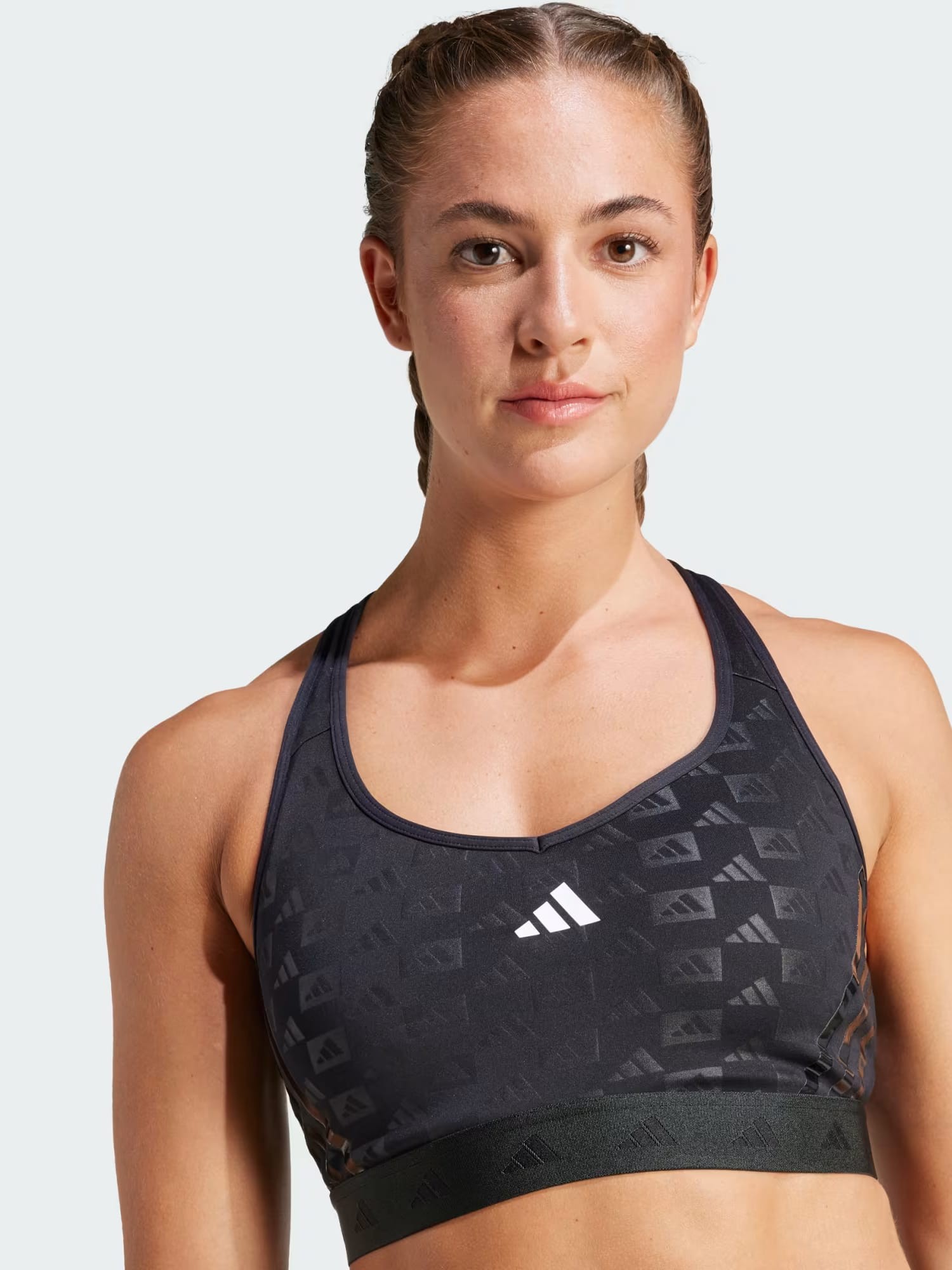 Бра жіночий Adidas PWR MS HYGLM Q4 чорний IK7913 изображение 4