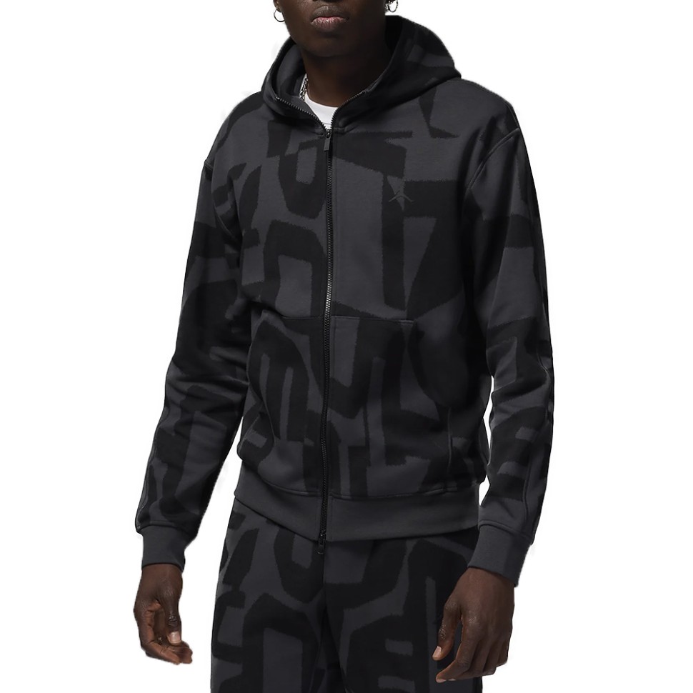 Толстовка мужская Nike M J DF SPRT HOOP AOP FZ черная FV8620-010 изображение 1