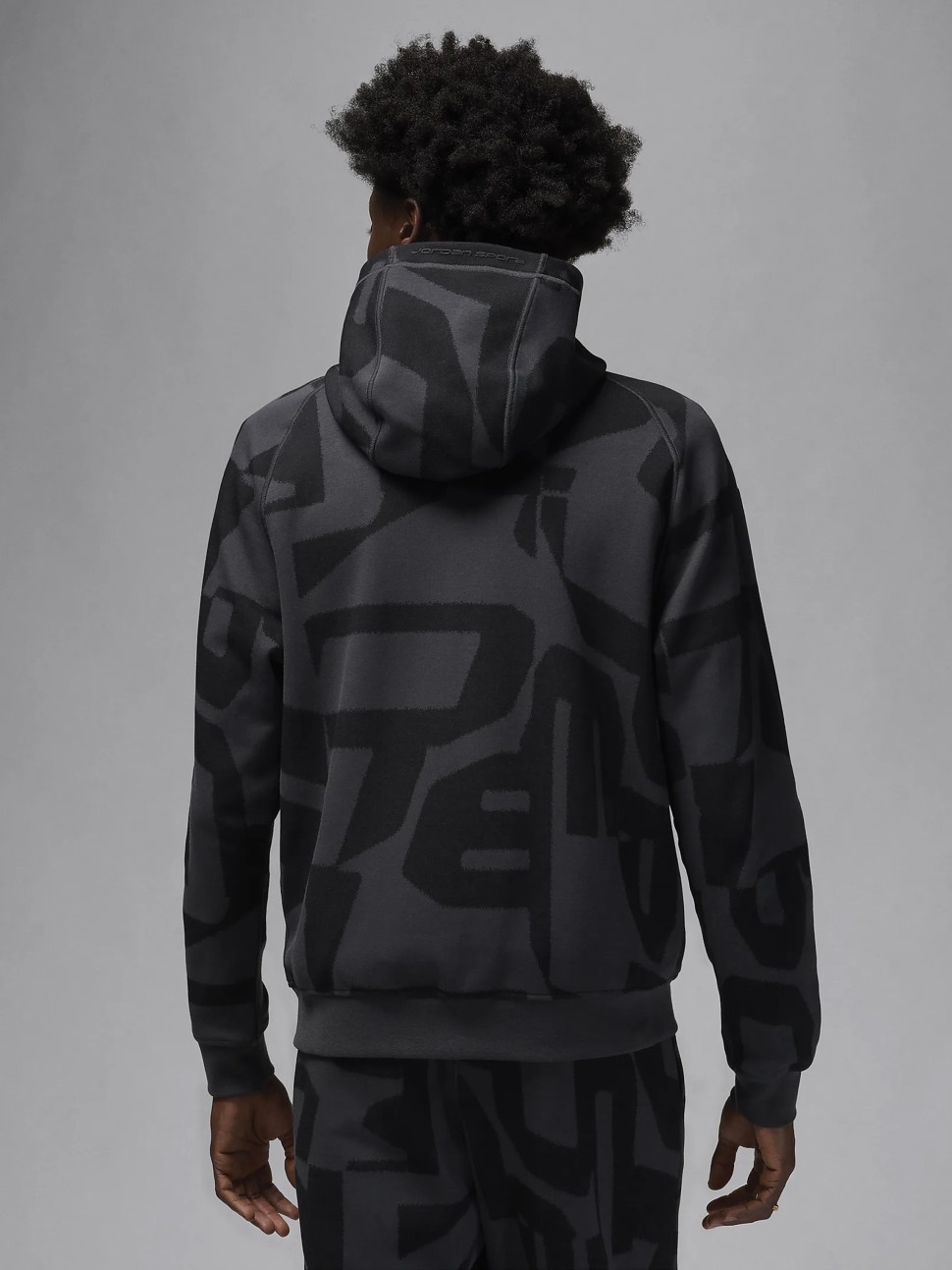 Толстовка чоловіча Nike M J DF SPRT HOOP AOP FZ чорна FV8620-010 — фото 3