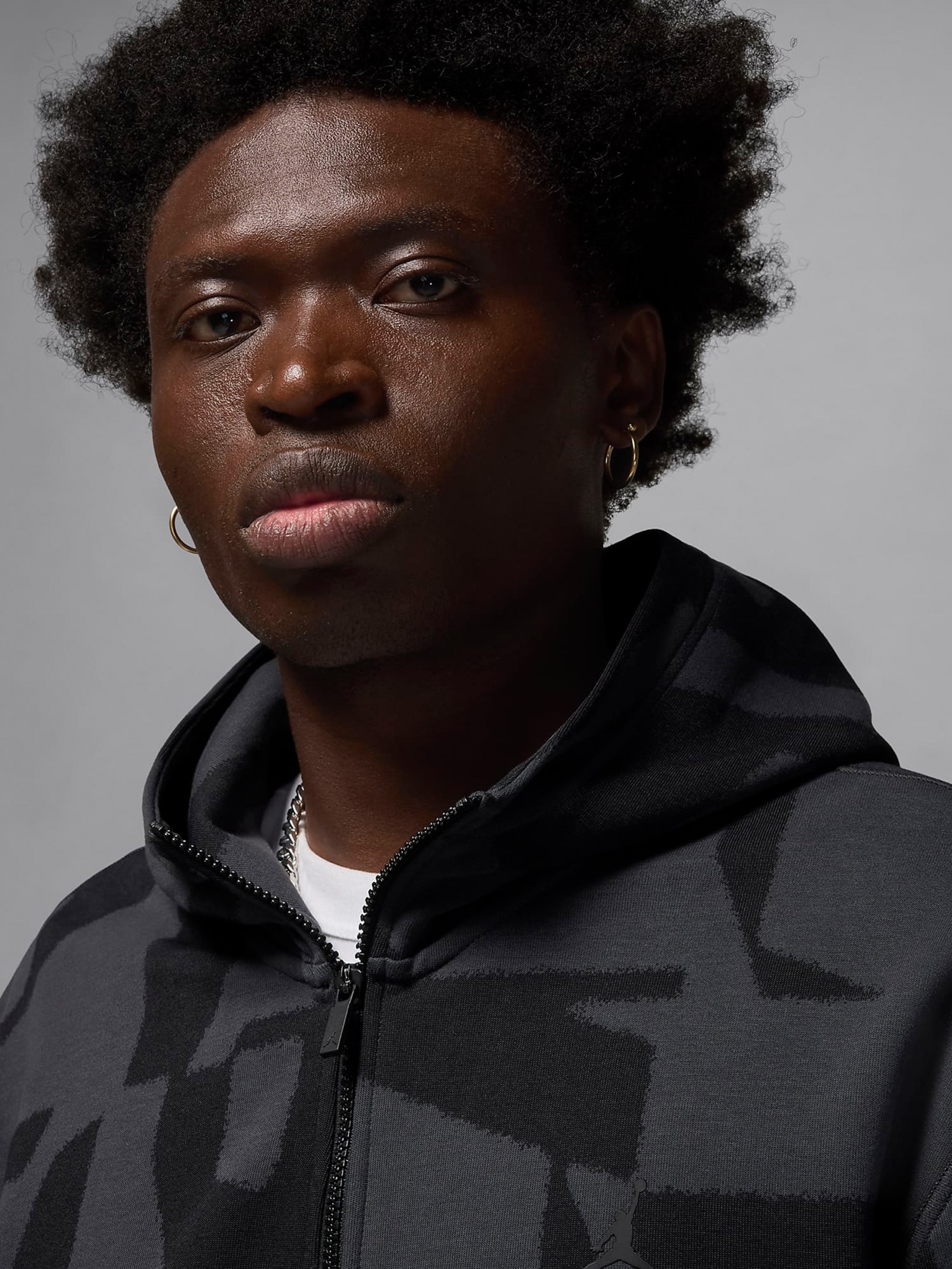 Толстовка чоловіча Nike M J DF SPRT HOOP AOP FZ чорна FV8620-010 изображение 4