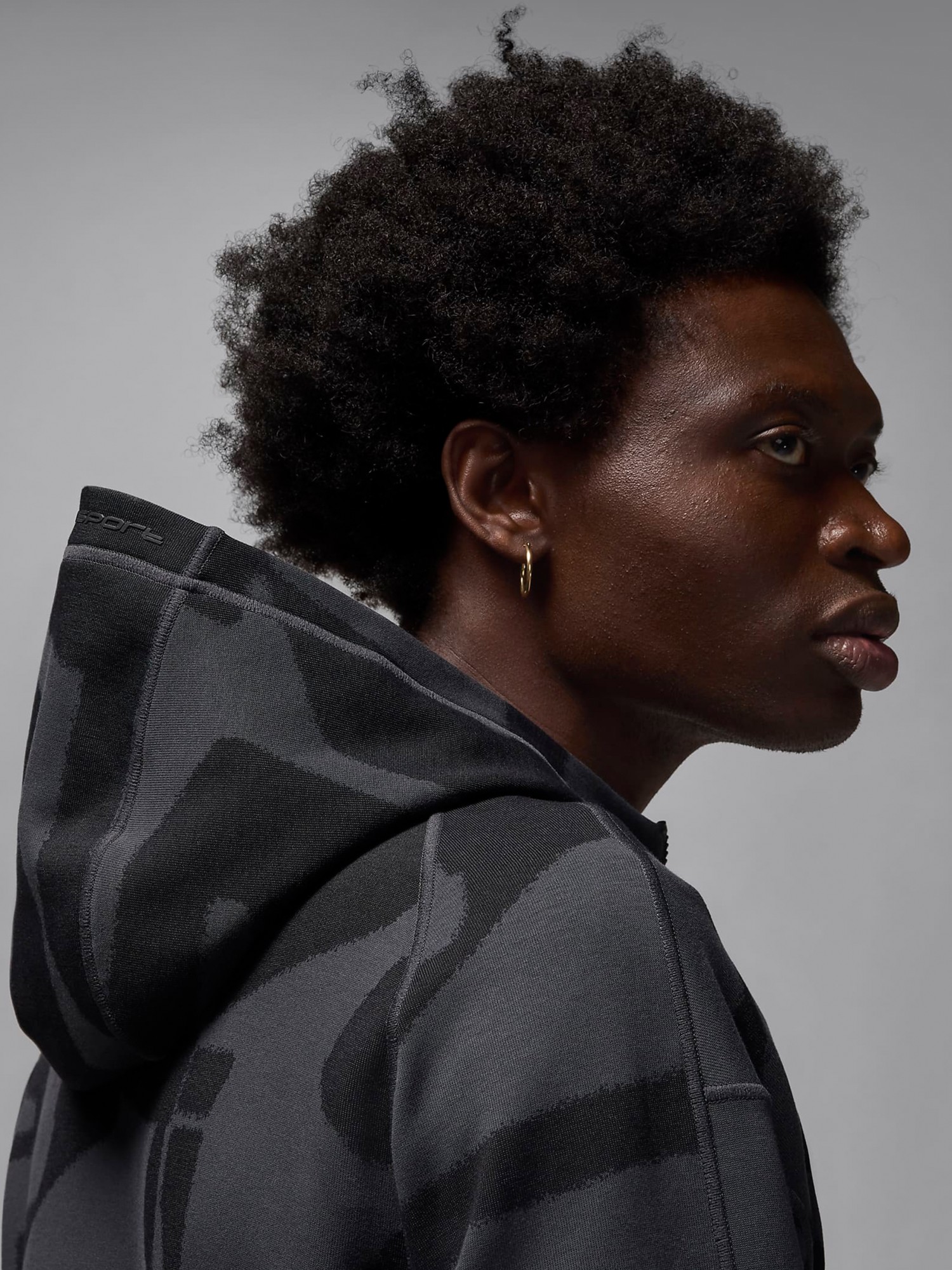 Толстовка чоловіча Nike M J DF SPRT HOOP AOP FZ чорна FV8620-010 изображение 8