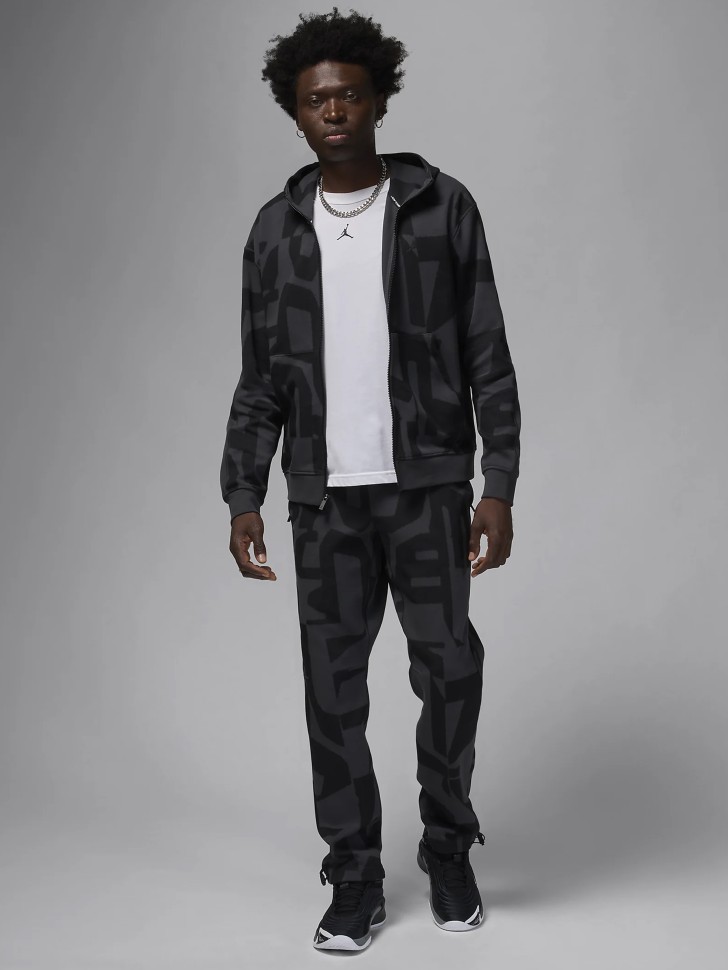 Толстовка мужская Nike M J DF SPRT HOOP AOP FZ черная FV8620-010 изображение 9