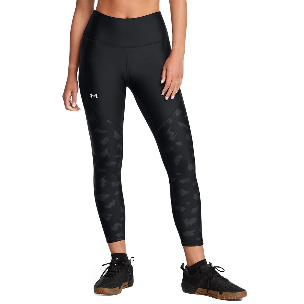 Леггинсы женские Under Armour Tech Print Panel Ankle Leg черные 1386407-001