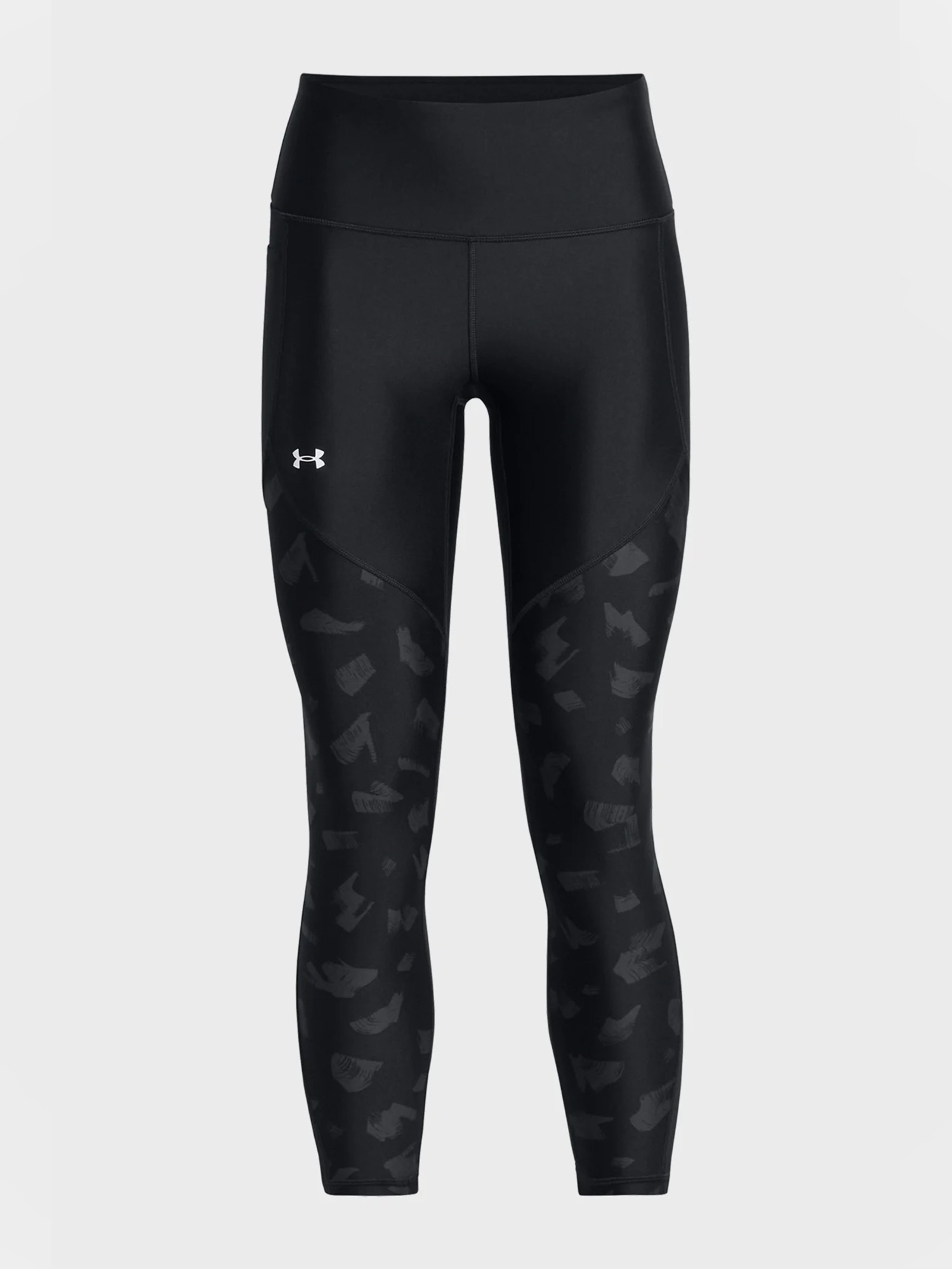 Леггинсы женские Under Armour Tech Print Panel Ankle Leg черные 1386407-001 изображение 6