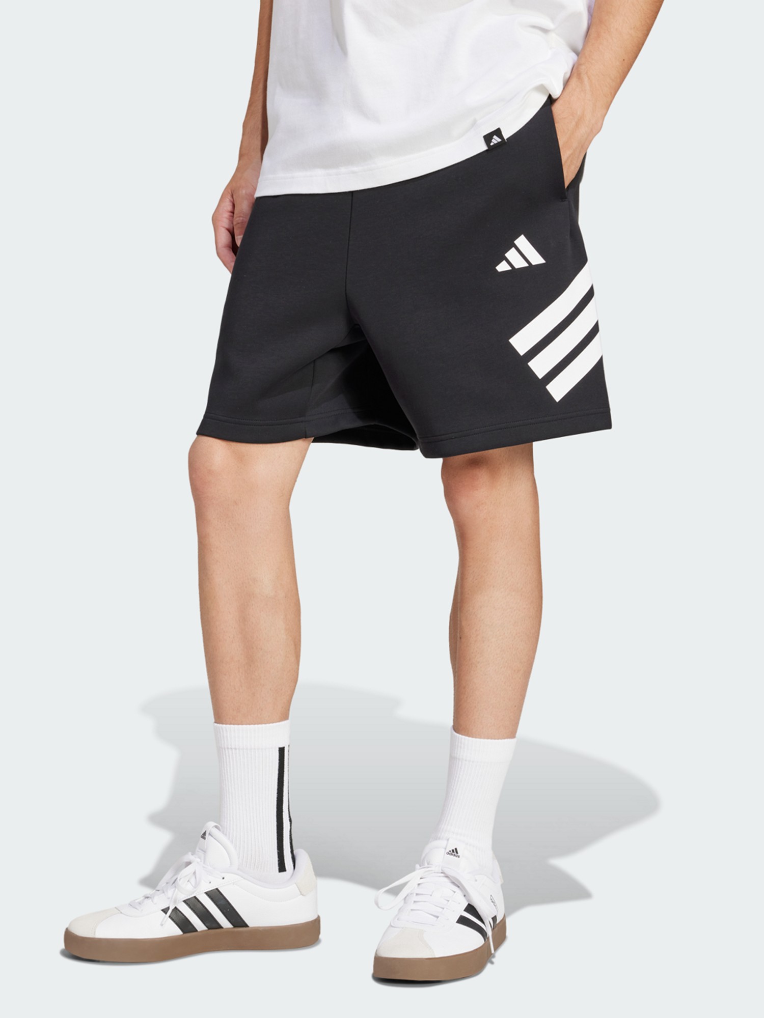 Шорты мужские Adidas M FI 3S SHO черные JD4884 изображение 2