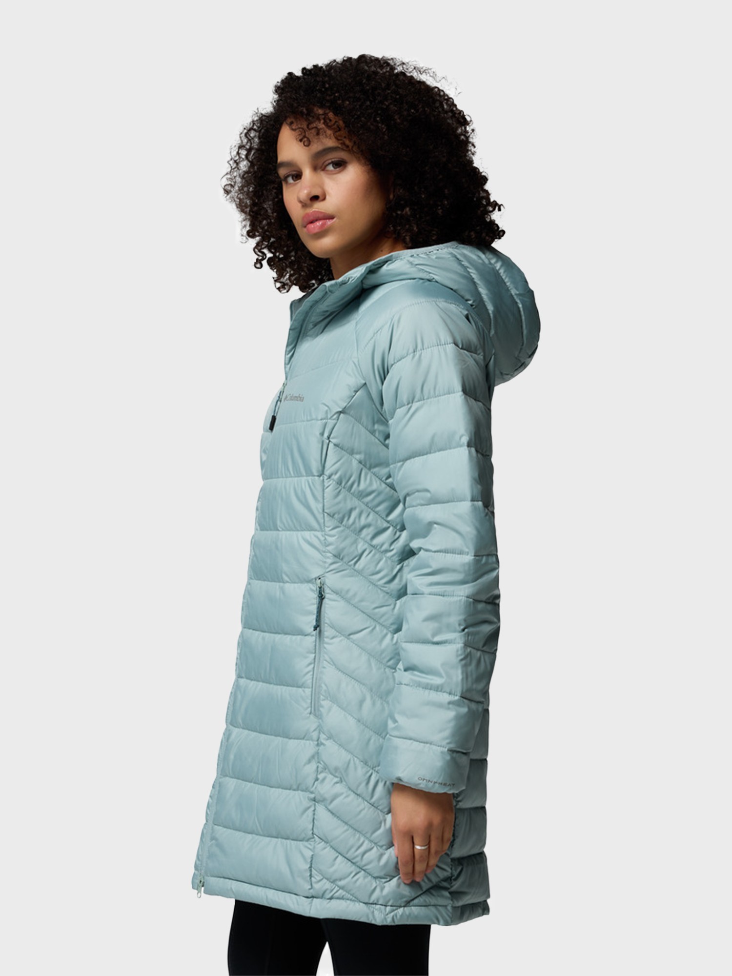 Куртка женская Columbia Powder Lite II Mid Jacket бирюзовая 2089371-461 изображение 3