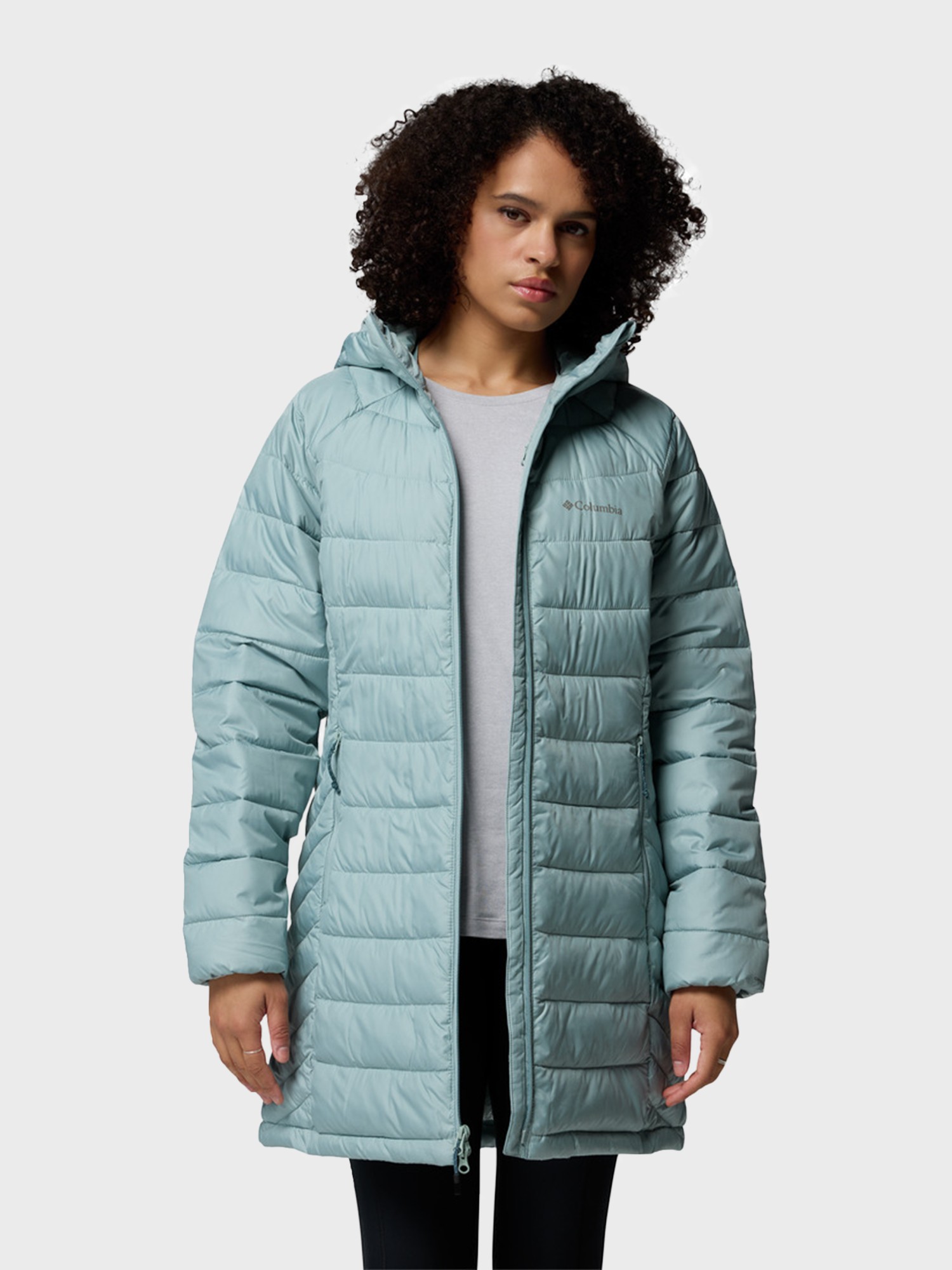 Куртка женская Columbia Powder Lite II Mid Jacket бирюзовая 2089371-461 изображение 4