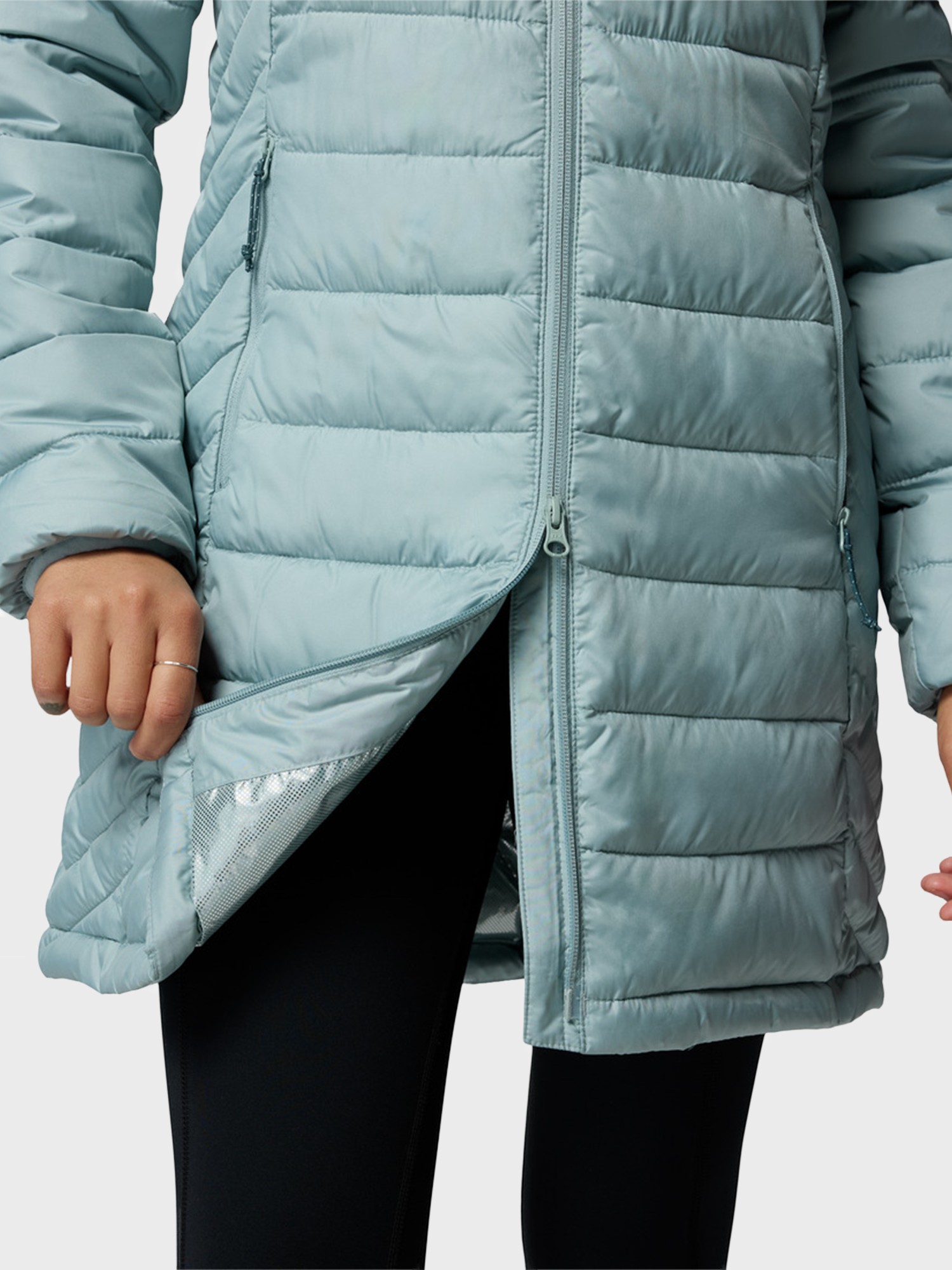 Куртка женская Columbia Powder Lite II Mid Jacket бирюзовая 2089371-461 изображение 8