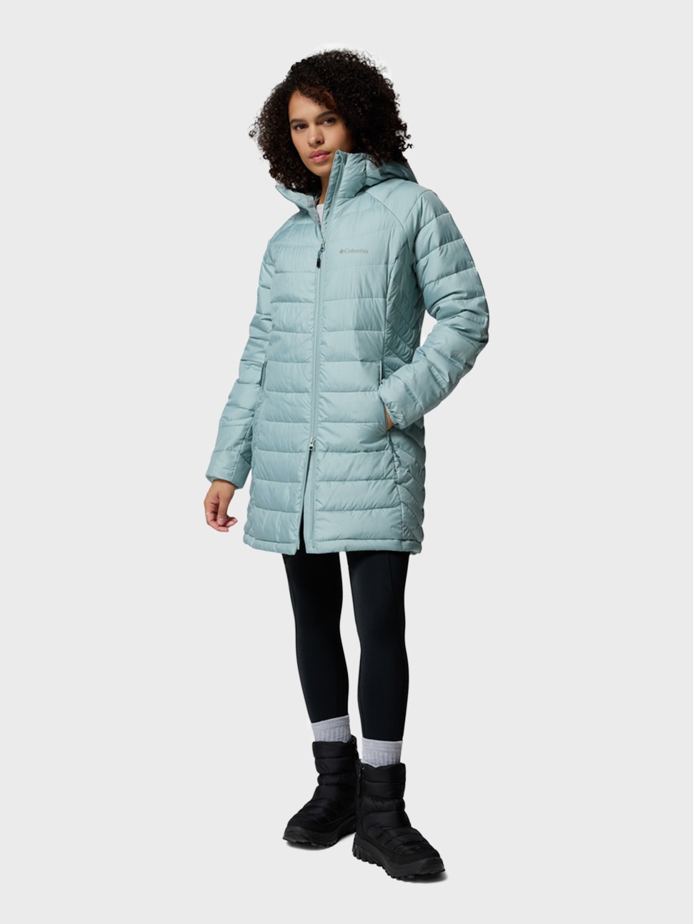 Куртка жіноча Columbia Powder Lite II Mid Jacket бірюзова 2089371-461 — фото 9
