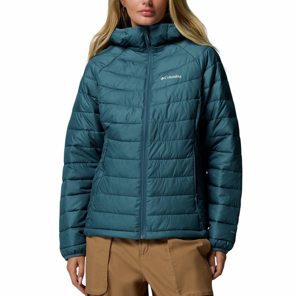 Куртка женская Columbia Powder Lite™ II Hooded Jacket бирюзовая 2089391-429