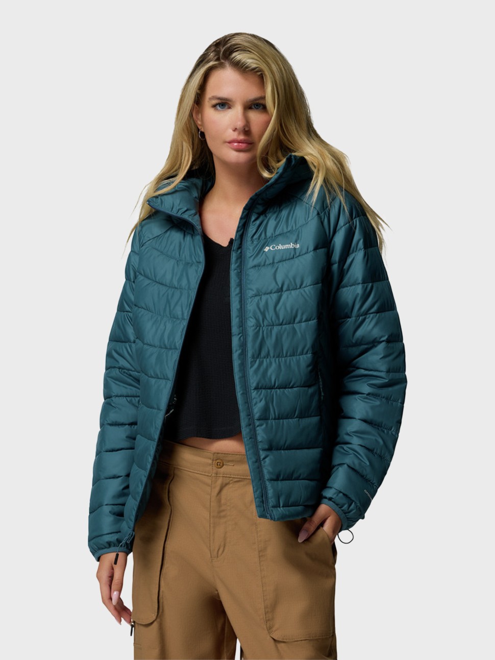 Куртка жіноча Columbia Powder Lite™ II Hooded Jacket бірюзова 2089391-429 — фото 5