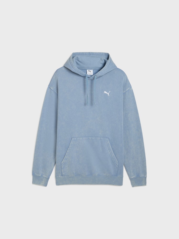 Толстовка чоловіча Puma ESS ELEVATED Wash Hoodie блакитна 68804934 изображение 5