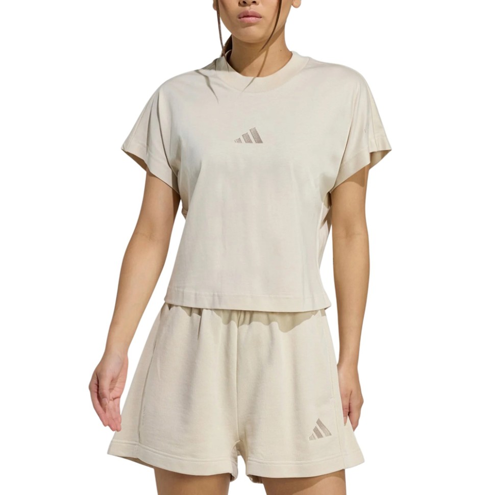 Футболка жіноча Adidas W ALL SZN TEE бежева JY7811 — фото 1