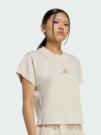 Футболка женская Adidas W ALL SZN TEE бежевая JY7811 изображение 4